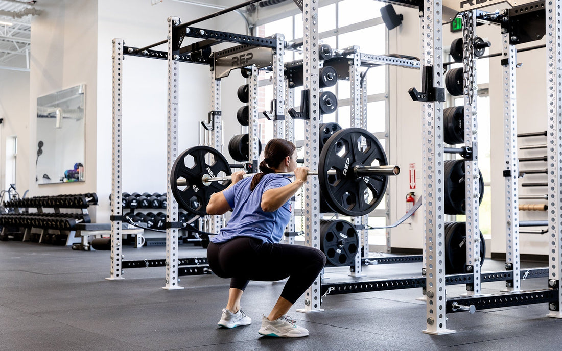 A woman lifting in a REP rig